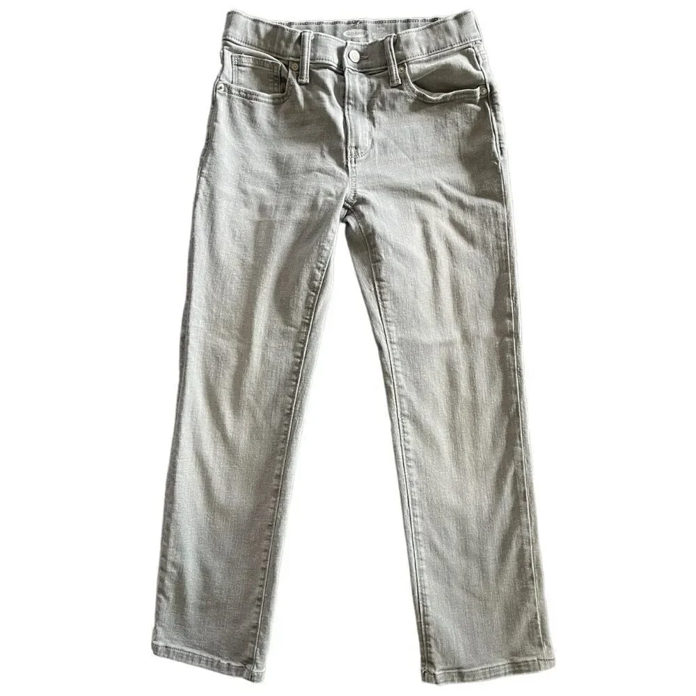 Boys’ Old Navy Gray Karate Slim Jeans Size 10